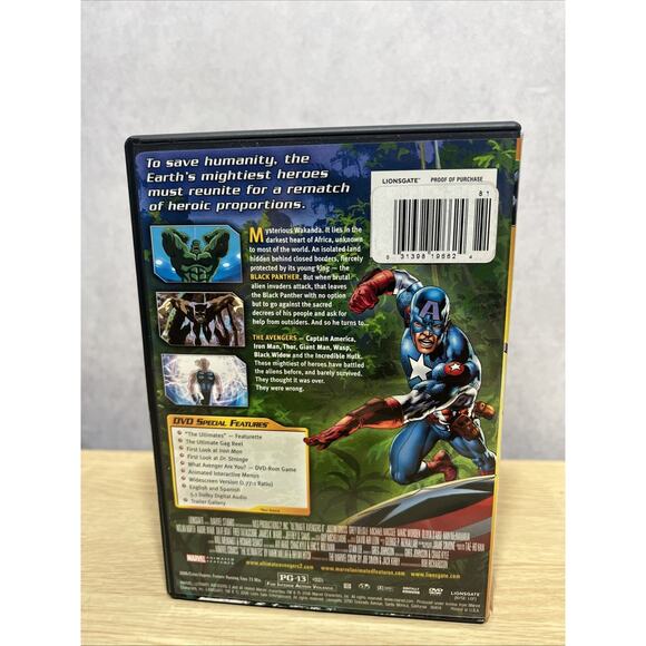 Marvel Ultimate Avengers 2 (Rise of the Panther) - DVD -Mint - Picture 2 of 5